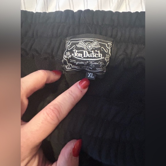 Von Dutch Black Sweatpants with Glitter Detail Size XL New - Picture 3 of 7